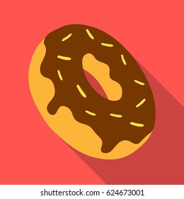 Donut icon in flate style. USA country symbol stock vector illustration.