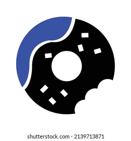 Donut Icon. Food symbol. Simple flat vector illustration for your web site design, logo, app, UI. Restaurant icon