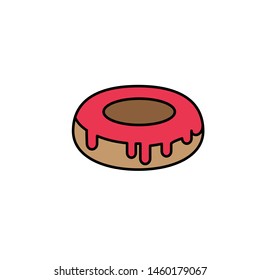 donut icon, illustration design template