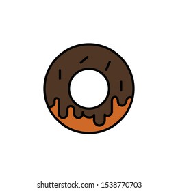 donut icon, illustration design template