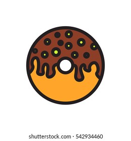 donut icon illustration isolated vector sign symbol