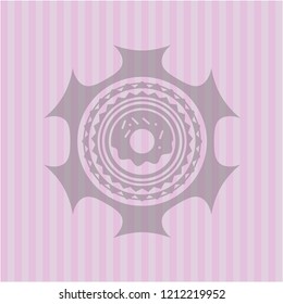 donut icon inside badge with pink background