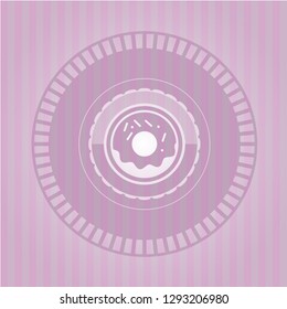 donut icon inside badge with pink background