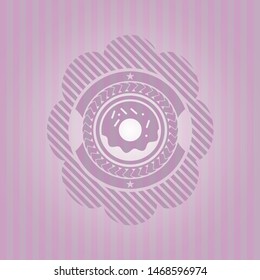 donut icon inside badge with pink background