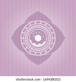 donut icon inside badge with pink background