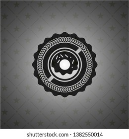 donut icon inside black badge