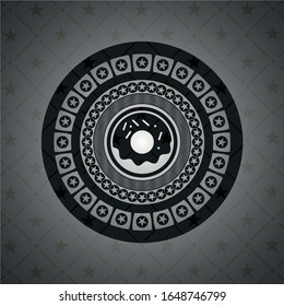 donut icon inside black badge