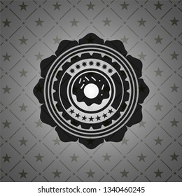 donut icon inside dark emblem