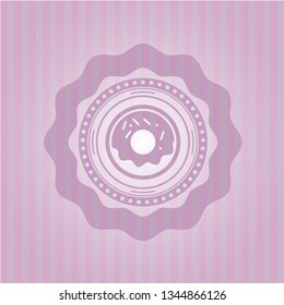 donut icon inside pink icon or emblem