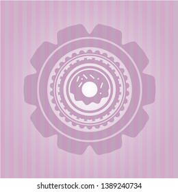 donut icon inside pink icon or emblem
