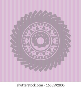 donut icon inside pink icon or emblem