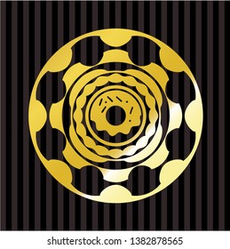 donut icon inside shiny badge