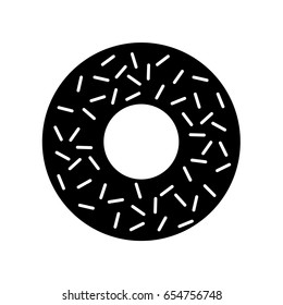 Donut icon. Isolated flat dessert symbol. Vector sweet sign illustration on white
