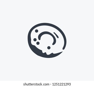 Donut icon isolated on clean background. Donut icon concept drawing icon in modern style. Vector illustration for your web mobile logo app UI design.