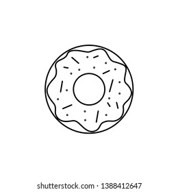 Donut icon isolated on white background. Vector illustration. Sweets concept