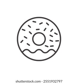 Donut Icon isolated on white background. Vector icon.