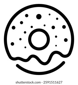Donut icon isolated on white background