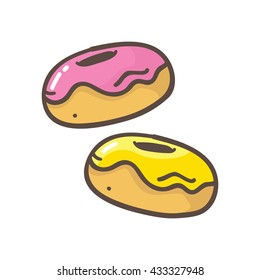 Donut icon isolated on white background