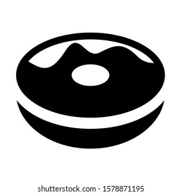 donut icon isolated sign symbol vector illustration - high quality black style vector icons
