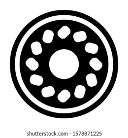 donut icon isolated sign symbol vector illustration - high quality black style vector icons
