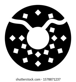 donut icon isolated sign symbol vector illustration - high quality black style vector icons

