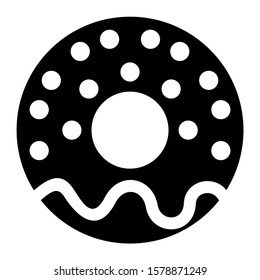 donut icon isolated sign symbol vector illustration - high quality black style vector icons
