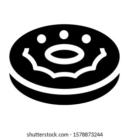 donut icon isolated sign symbol vector illustration - high quality black style vector icons
