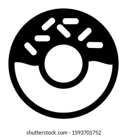 donut icon isolated sign symbol vector illustration - high quality black style vector icons
