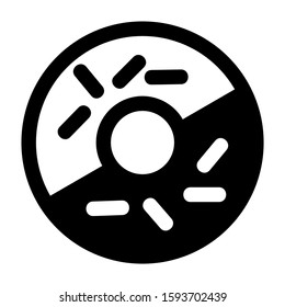 donut icon isolated sign symbol vector illustration - high quality black style vector icons
