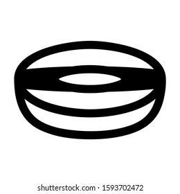 donut icon isolated sign symbol vector illustration - high quality black style vector icons
