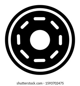 donut icon isolated sign symbol vector illustration - high quality black style vector icons
