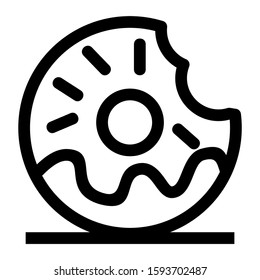 donut icon isolated sign symbol vector illustration - high quality black style vector icons
