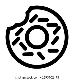donut icon isolated sign symbol vector illustration - high quality black style vector icons
