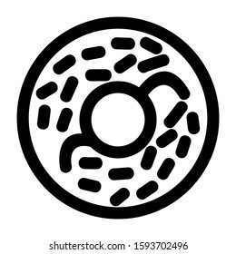 donut icon isolated sign symbol vector illustration - high quality black style vector icons
