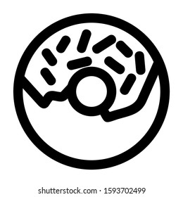 donut icon isolated sign symbol vector illustration - high quality black style vector icons
