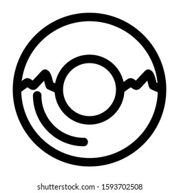 donut icon isolated sign symbol vector illustration - high quality black style vector icons

