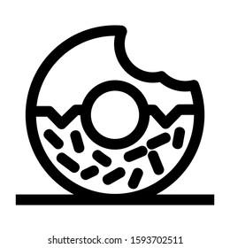 donut icon isolated sign symbol vector illustration - high quality black style vector icons

