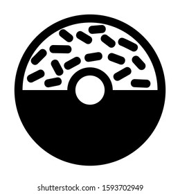 donut icon isolated sign symbol vector illustration - high quality black style vector icons
