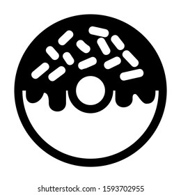 donut icon isolated sign symbol vector illustration - high quality black style vector icons
