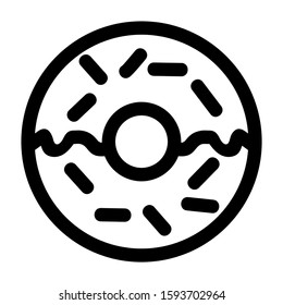 donut icon isolated sign symbol vector illustration - high quality black style vector icons
