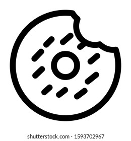 donut icon isolated sign symbol vector illustration - high quality black style vector icons
