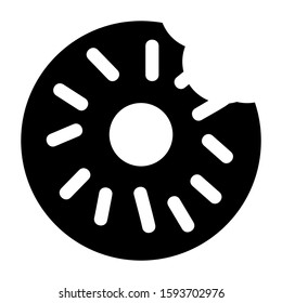 donut icon isolated sign symbol vector illustration - high quality black style vector icons
