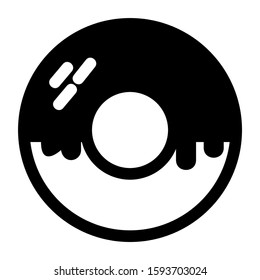 donut icon isolated sign symbol vector illustration - high quality black style vector icons

