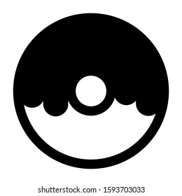 donut icon isolated sign symbol vector illustration - high quality black style vector icons
