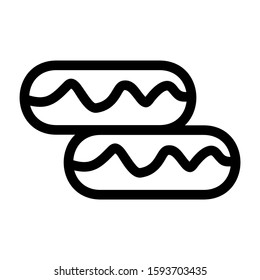 donut icon isolated sign symbol vector illustration - high quality black style vector icons
