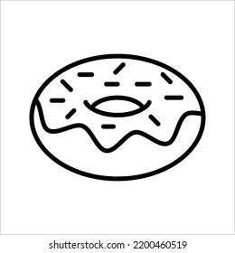 Donut icon isolated sign symbol vector illustration on white background. high quality black style vector icons