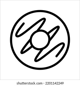 Donut icon isolated sign symbol vector illustration on white background. high quality black style vector icons