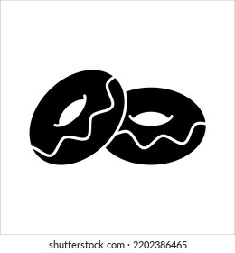 Donut icon isolated sign symbol vector illustration on white background. high quality black style vector icons