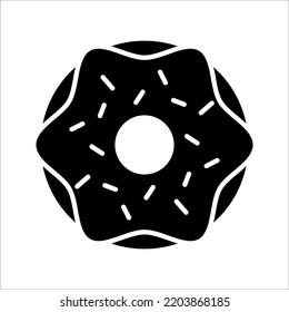 Donut icon isolated sign symbol vector illustration on white background. high quality black style vector icons