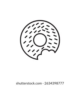 Donut icon isolated sign symbol vector illustration on white background. high quality black style vector icons